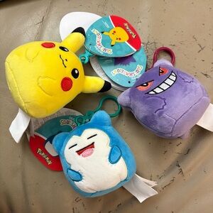Bundle of 3 Pokemon x Squishmallows 3.5” Clips